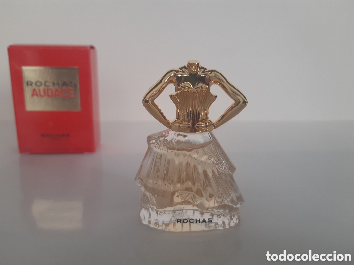 Miniaturas de perfumes antiguos: Miniatura de perfume Audace de Rochas, 4,5 ml. Versi&oacute;n moderna - Foto 4