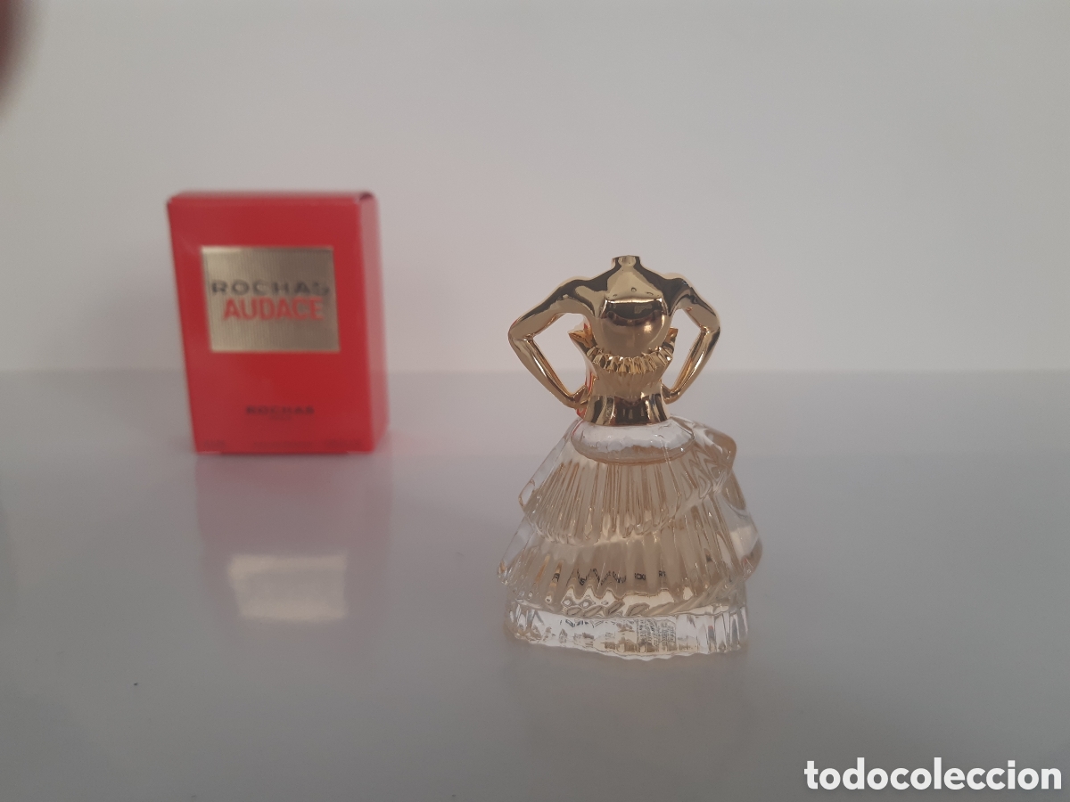 Miniaturas de perfumes antiguos: Miniatura de perfume Audace de Rochas, 4,5 ml. Versi&oacute;n moderna - Foto 5