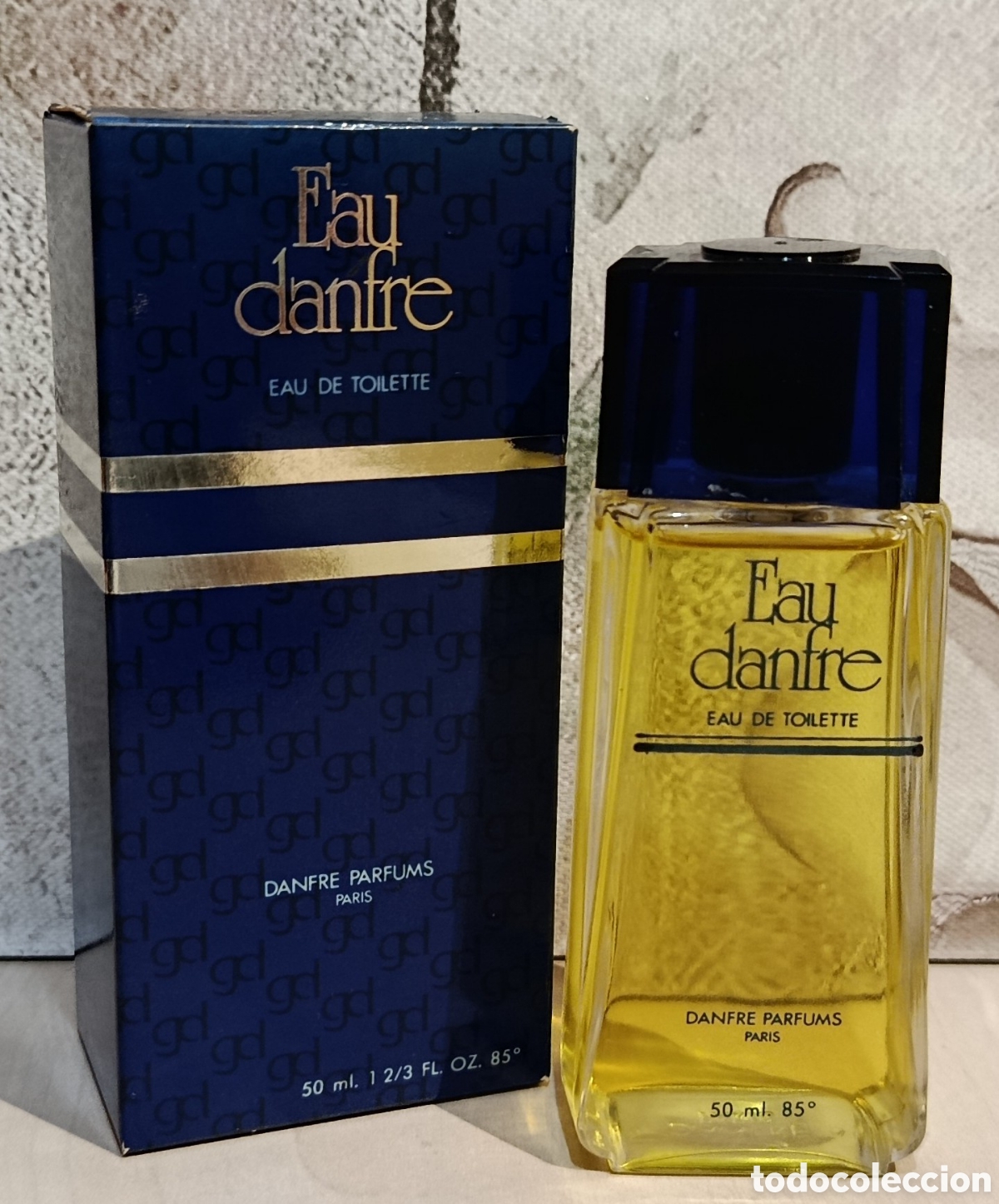 Miniaturas de perfumes antiguos: Colonia Eau Danfre 50 ml - Foto 1