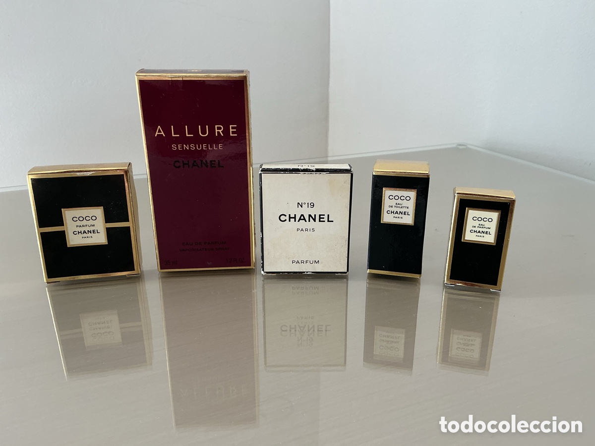 Miniaturas de perfumes antiguos: Frascos de perfumes Chanel vac&iacute;os - Foto 2