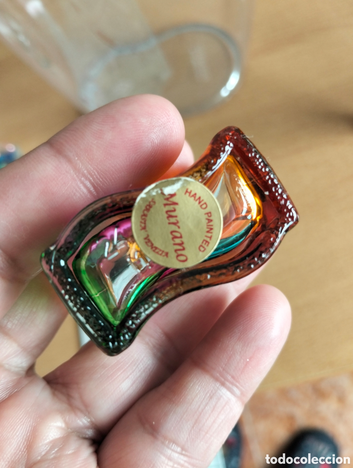 Miniaturas de perfumes antiguos: Perfumero cristal de murano - Foto 4
