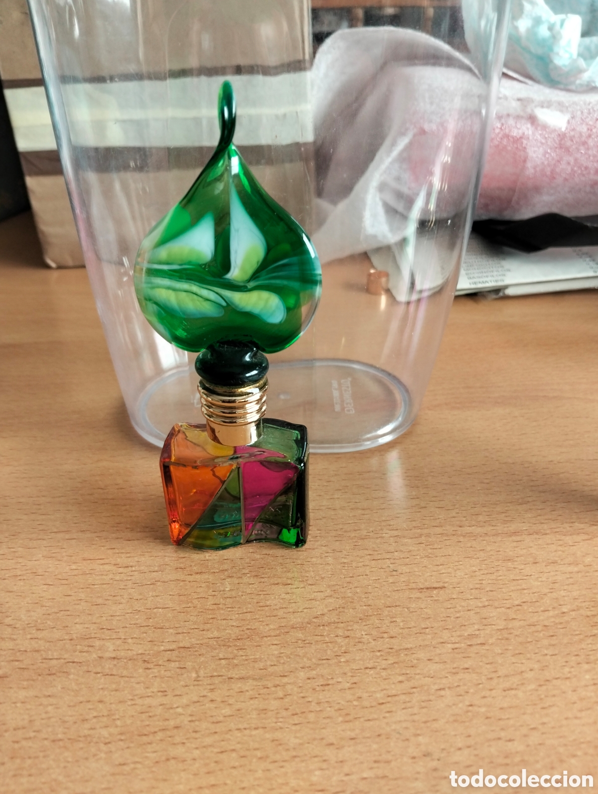 Miniaturas de perfumes antiguos: Perfumero cristal de murano - Foto 1