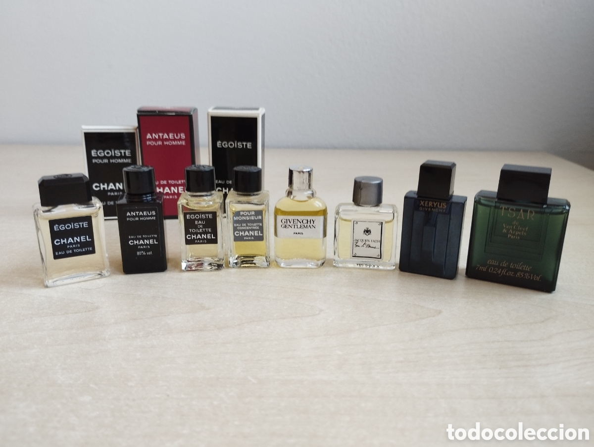 &Eacute;chantillons de parfums anciens: 8 Miniaturas de perfume Chanel, Givenchy, Van Cleef & Arpels, Jacques Fath
