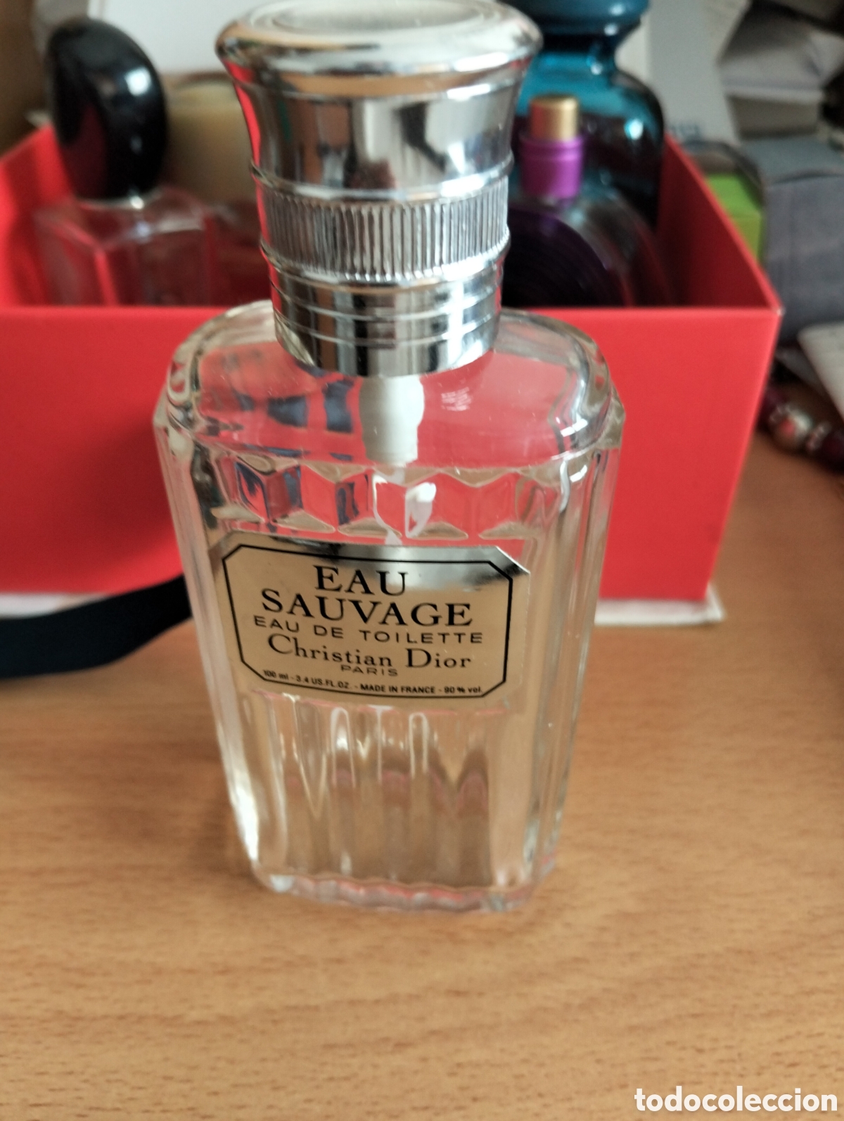 Miniaturas de perfumes antiguos: Frasco EAU sauvage 100 ml - Foto 1