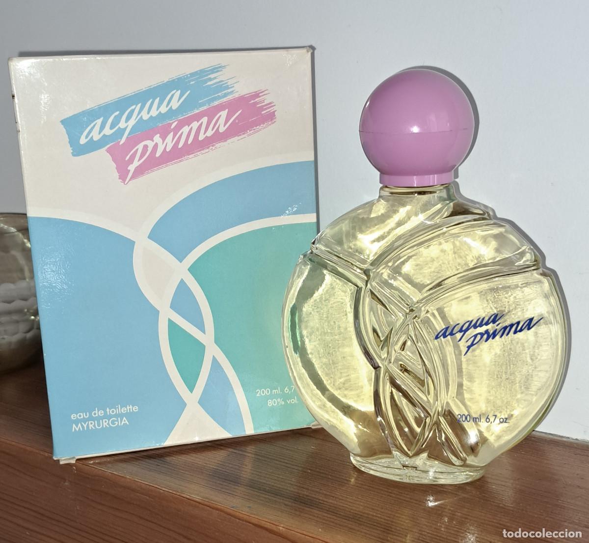 Miniaturas de perfumes antiguos: ACQUA PRIMA - EAU DE TOILETTE - MYRURGIA - 200 ml - SIN ABRIR - LLENA