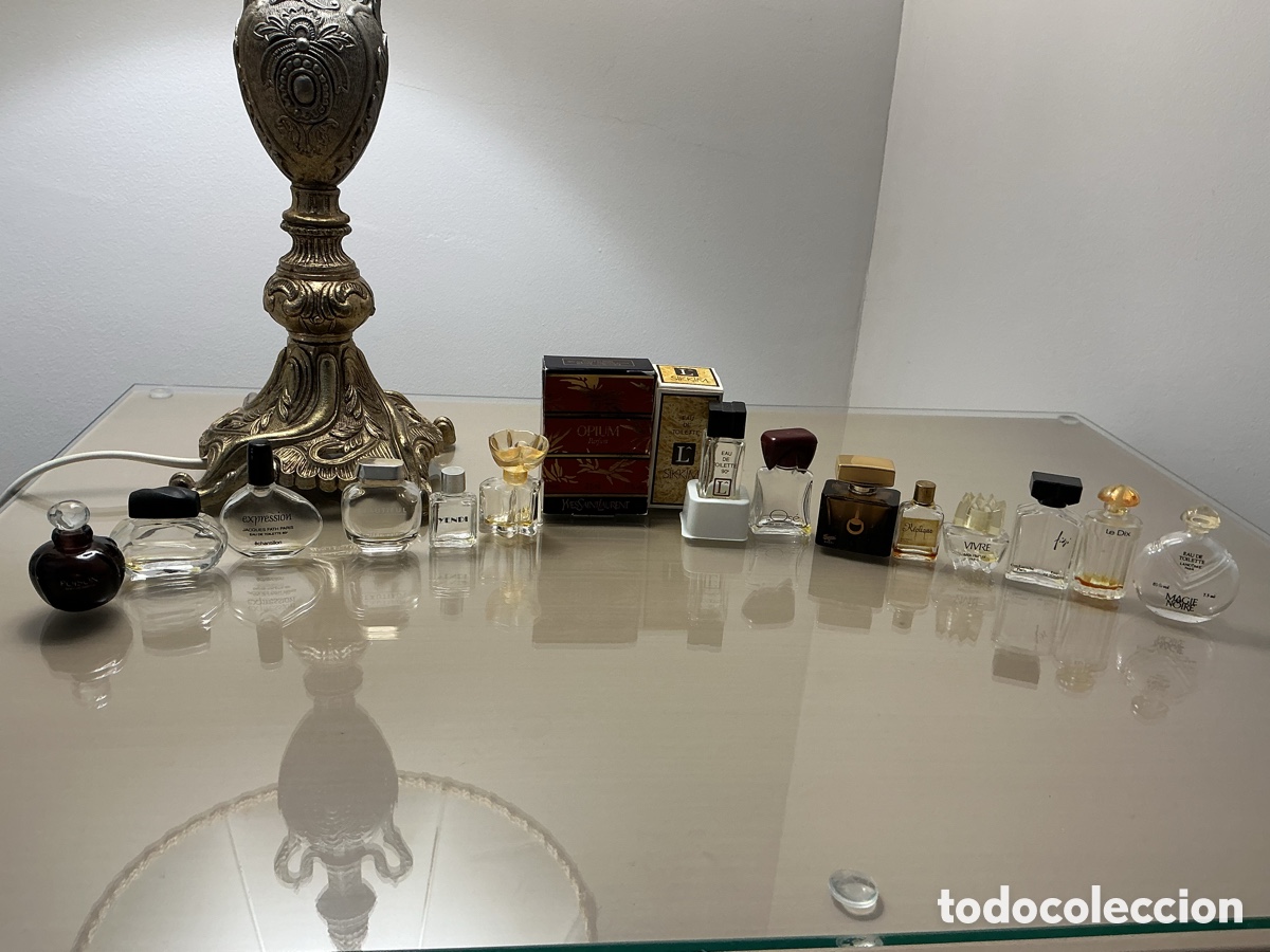 Miniaturas de perfumes antiguos: 15 mini frascos antiguos vintage de perfumes muy famosos (vac&iacute;os)