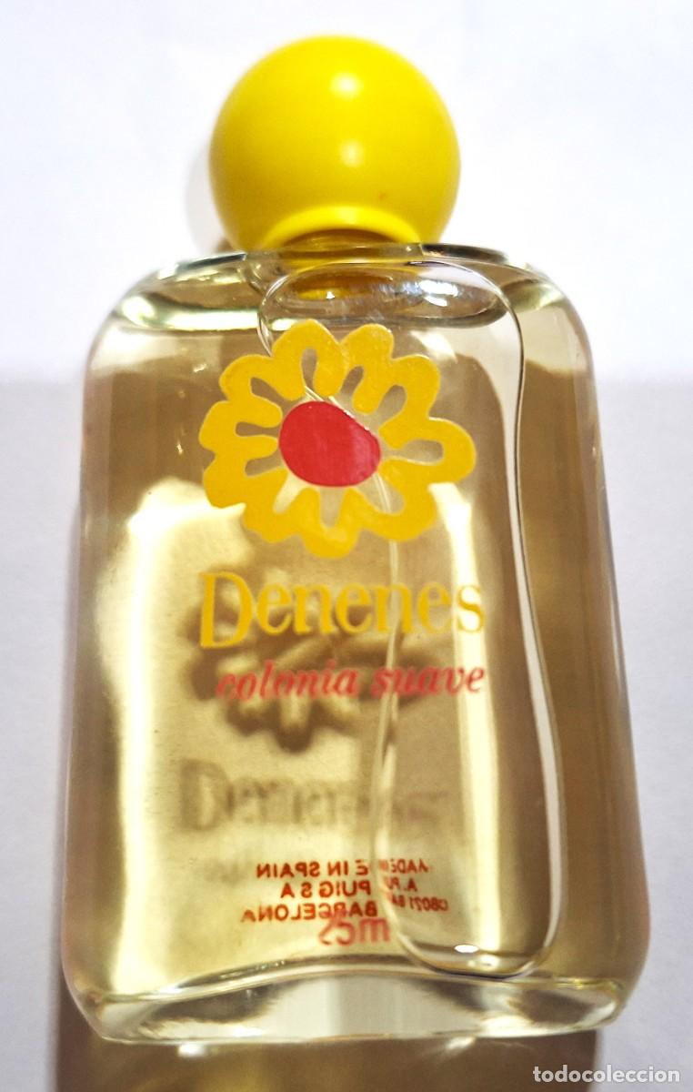 Miniaturas de perfumes antiguos: MINIATURA DE 25 ML DE COLONIA SUAVE DENENES DE PUIG SIN ESTUCHE - DIFICIL DE ENCONTRAR