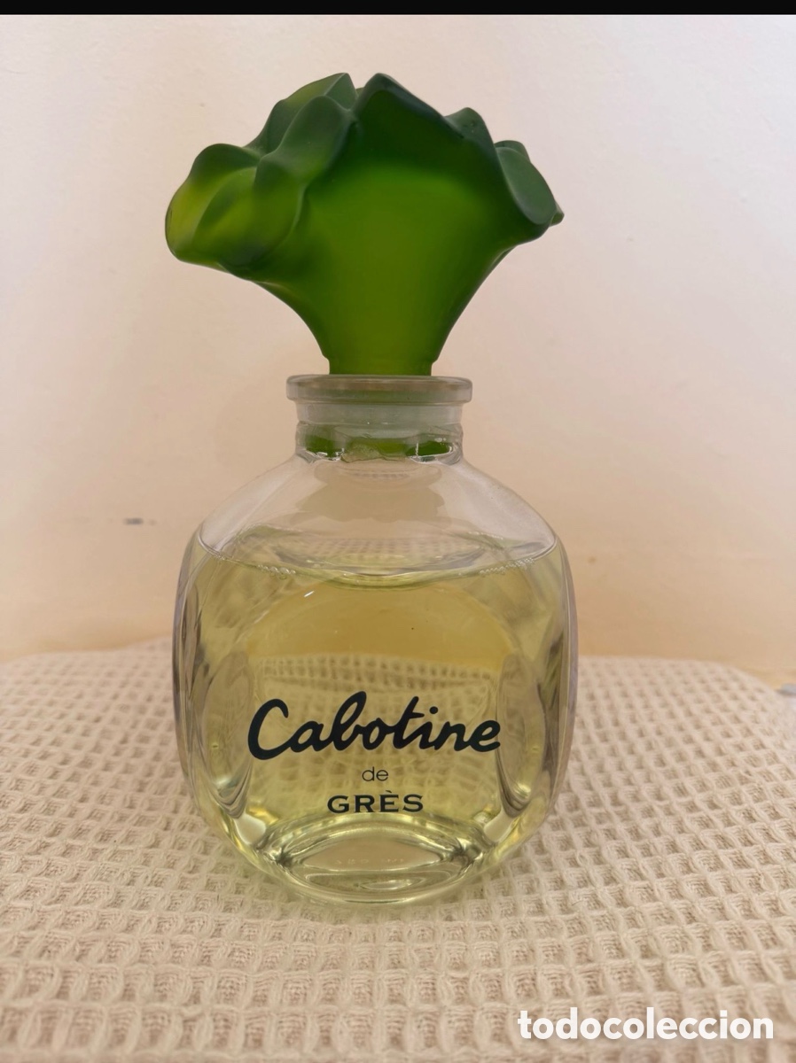 Miniaturas de perfumes antiguos: Perfume gigante flor Cabotine de Gr&egrave;s &ndash; botella factice original - Foto 1