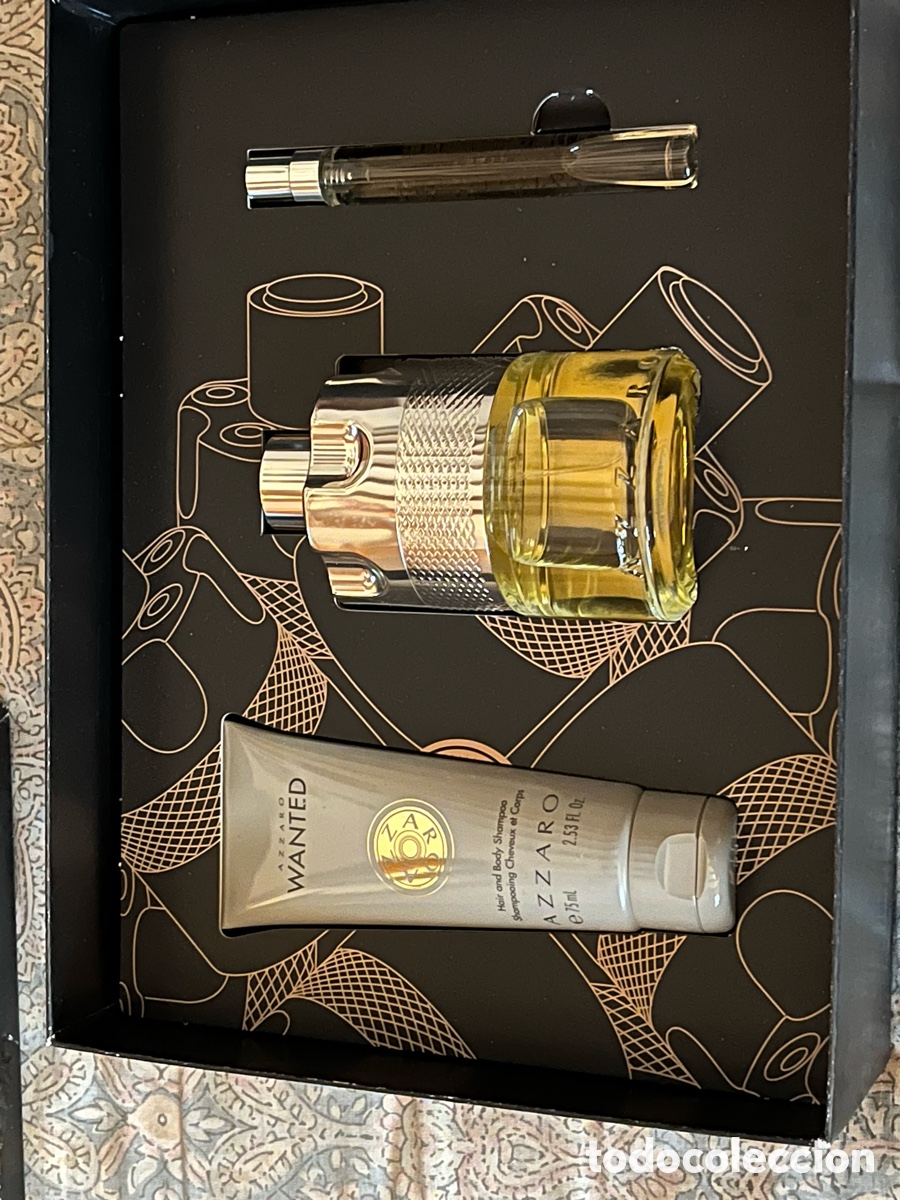 Miniaturas de perfumes antiguos: ESTUCHE AZZARO WANTED. EDT 100ml + GEL DUCHA CABELLO/CUERPO 75 ML + EDT VIAJE 10ml