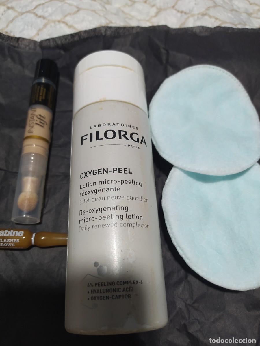 Miniaturas de perfumes antiguos: Loci&oacute;n 150ml de micro -peeling reoxoginante FILORGA con &aacute;cido hialur&oacute;nico y ox&iacute;geno+ instant lift DE
