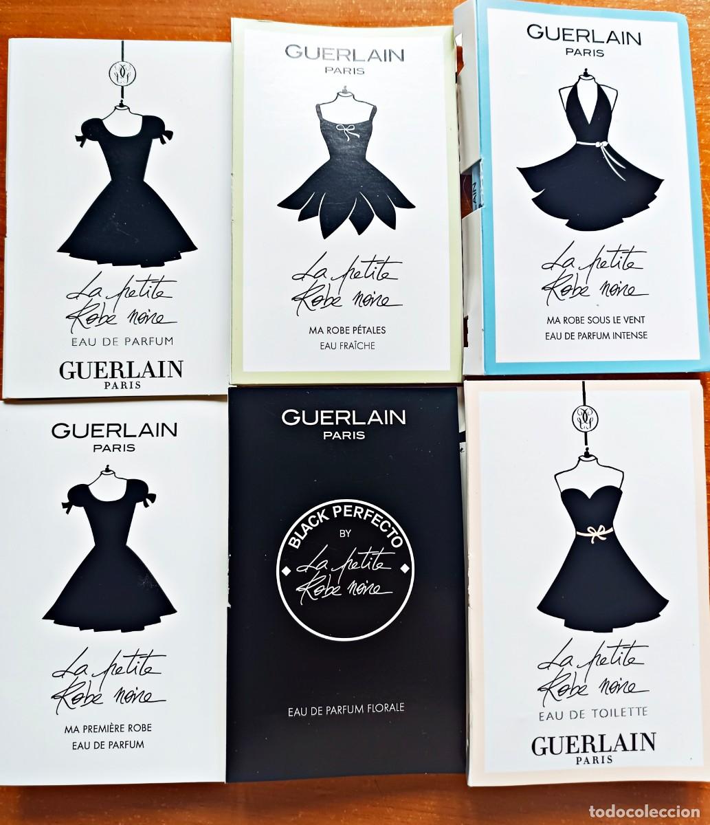Miniaturas de perfumes antiguos: Lote 6 muestras perfumes Guerlain La Petite Robe Noire