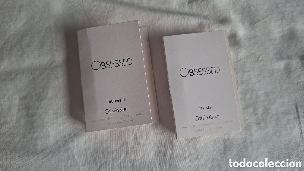Miniaturas de perfumes antiguos: 2 Muestras OBSESSED. Calvin Klein - Foto 1