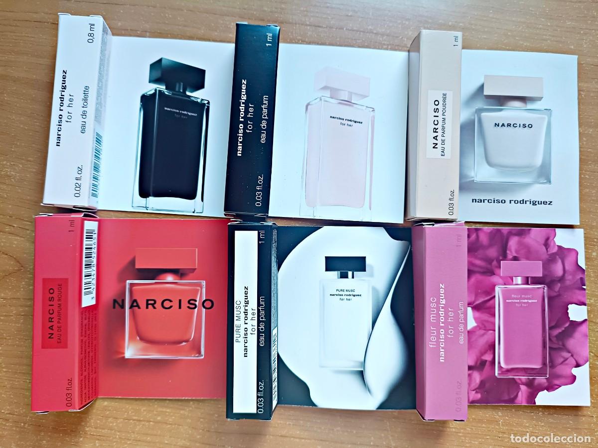 Miniaturas de perfumes antiguos: Lote muestras perfumes Narciso Rodr&iacute;guez mujer