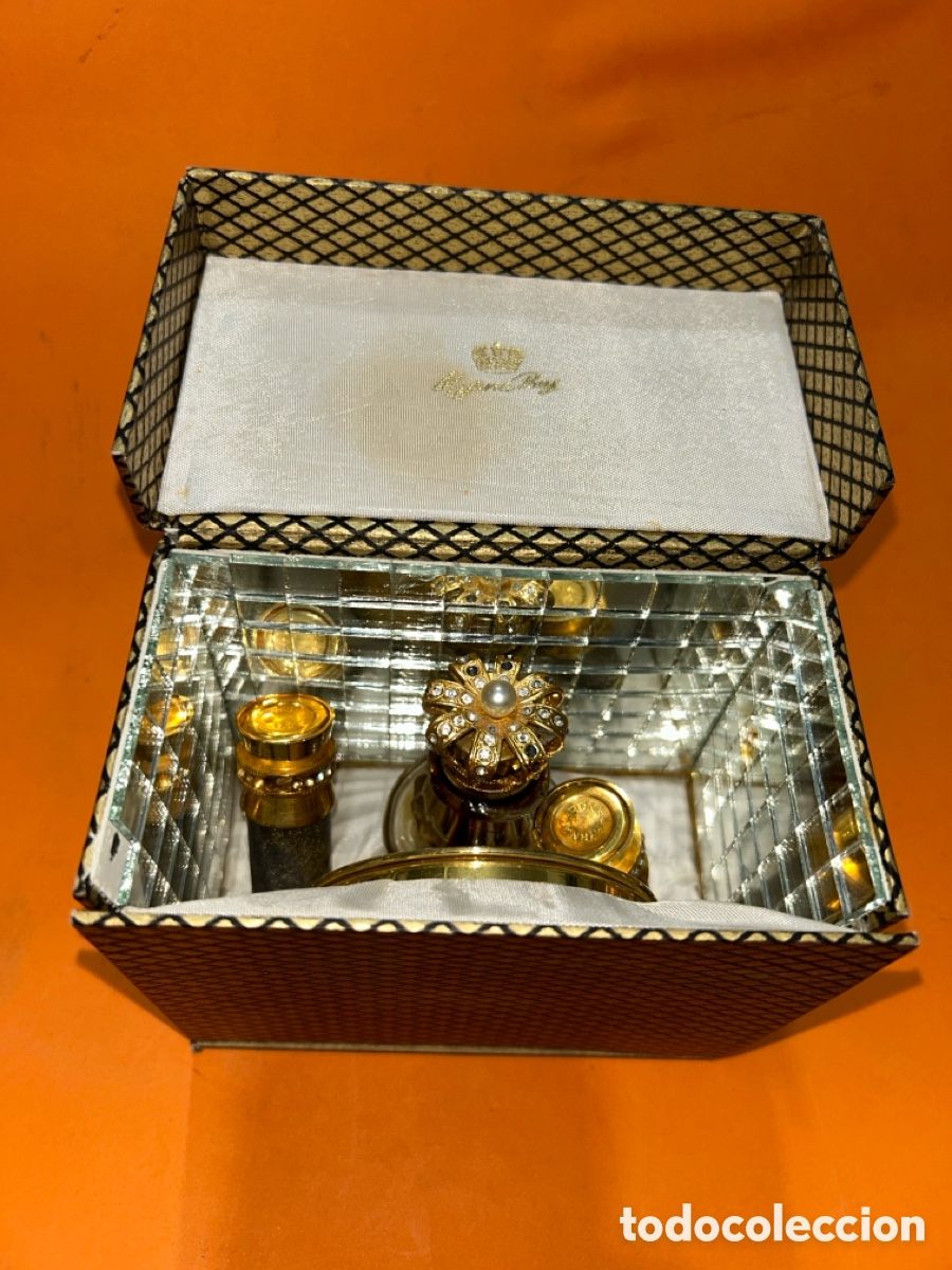 Miniaturas de perfumes antiguos: ESTUCHE MYRNA PONS POLVERA COLONIA Y COMPLEMENTOS - Foto 17