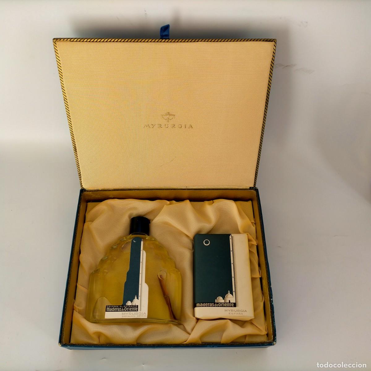 Miniaturas de perfumes antiguos: COLONIA MADERAS DE ORIENTE + JABON DE MANOS - SIN USAR