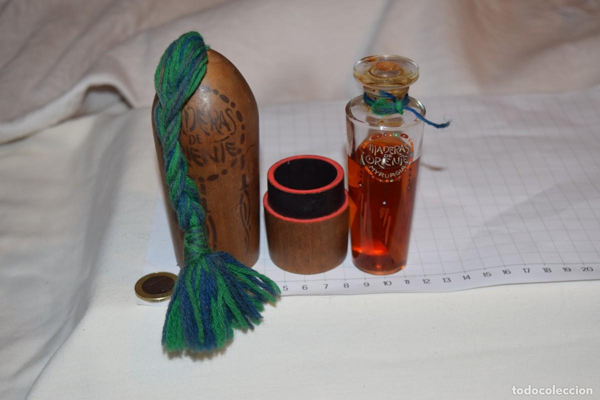 Miniaturas de perfumes antiguos: Vintage/Antiguo, perfume - MADERAS de ORIENTE / MYRURGIA - MADE IN SPAIN - &iexcl;Mira fotos, MUY DIF&Iacute;CIL!