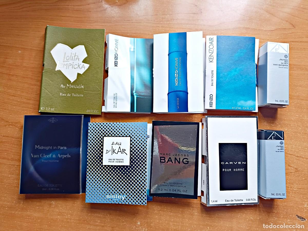 Miniaturas de perfumes antiguos: Lote muestras hombre Kenzo Lolita Lempicka Marc Jacobs Shiseido Carven Van Cleef & Arpels Sisley