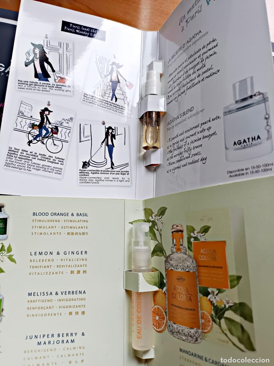 Miniaturas de perfumes antiguos: Lote muestras perfumes Agatha Shiseido 4711