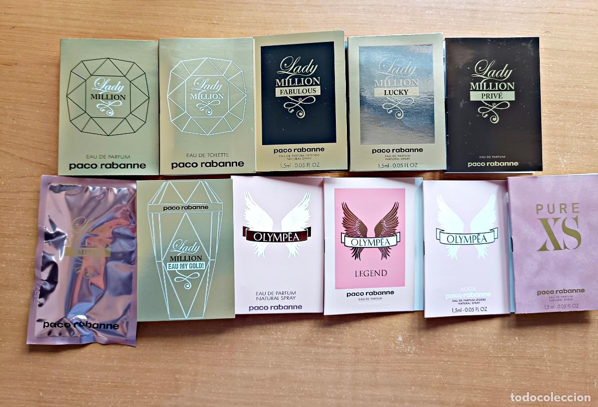 Miniaturas de perfumes antiguos: Lote 11 muestras perfumes Paco Rabanne