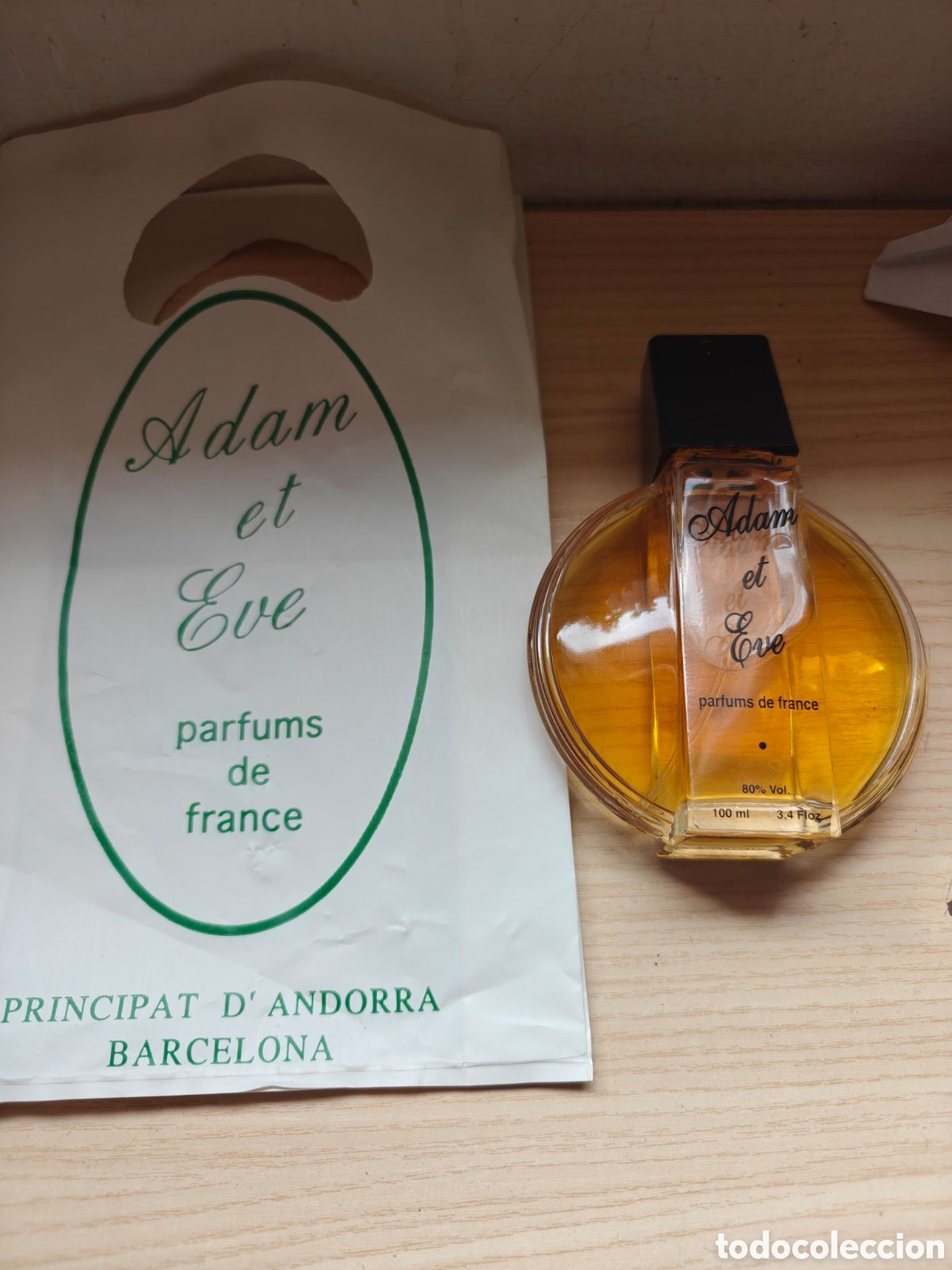 Miniaturas de perfumes antiguos: Lote Perfume Vintage Adam et Eve Fid&eacute;lit&eacute; 100ml Bolsa Original Andorra Parfums de France A&ntilde;os 80 90