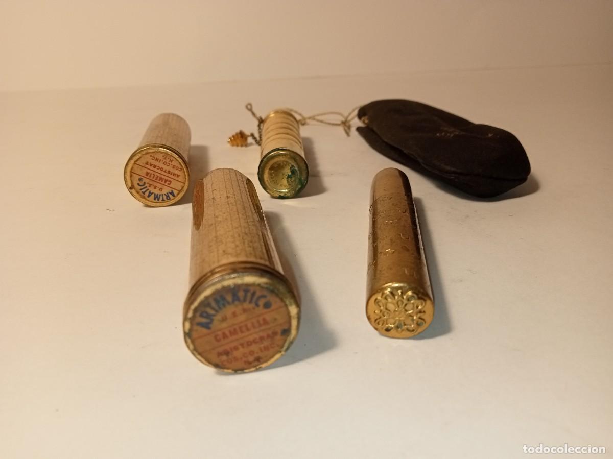 Miniaturas de perfumes antiguos: 4 BARRAS DE LABIOS ANTIGUAS - Foto 3
