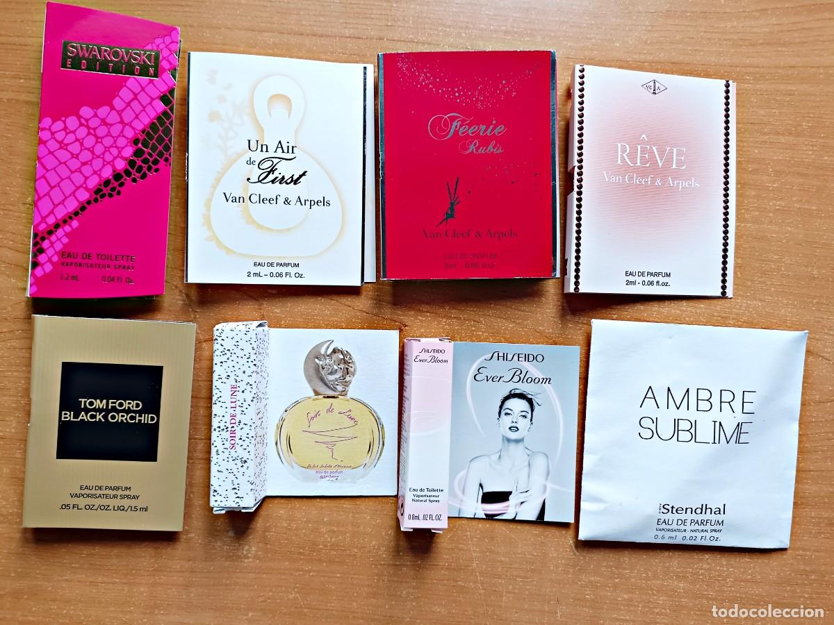 Miniaturas de perfumes antiguos: Lote muestras perfumes Van Cleef & Arpels Tom Ford Swarovski Stendhal Sisley Shiseido