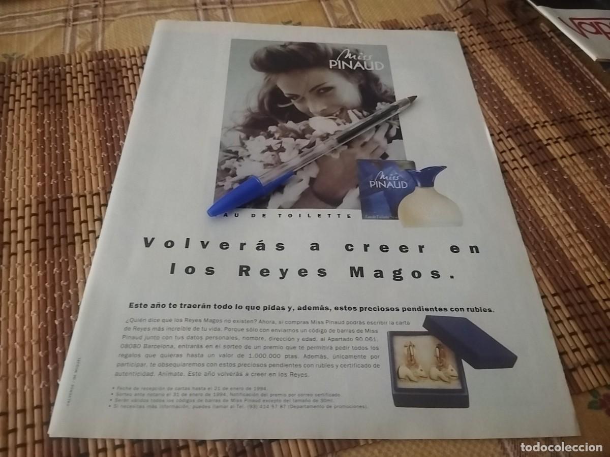 Miniaturas de perfumes antiguos: MISS PINAUD PERFUME COLONIA MUJER ANUNCIO PUBLICIDAD REVISTA 1994