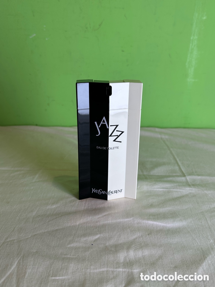 Miniaturas de perfumes antiguos: Perfume Jazz Yves Saint Laurent eau de toilette frasco dise&ntilde;o original