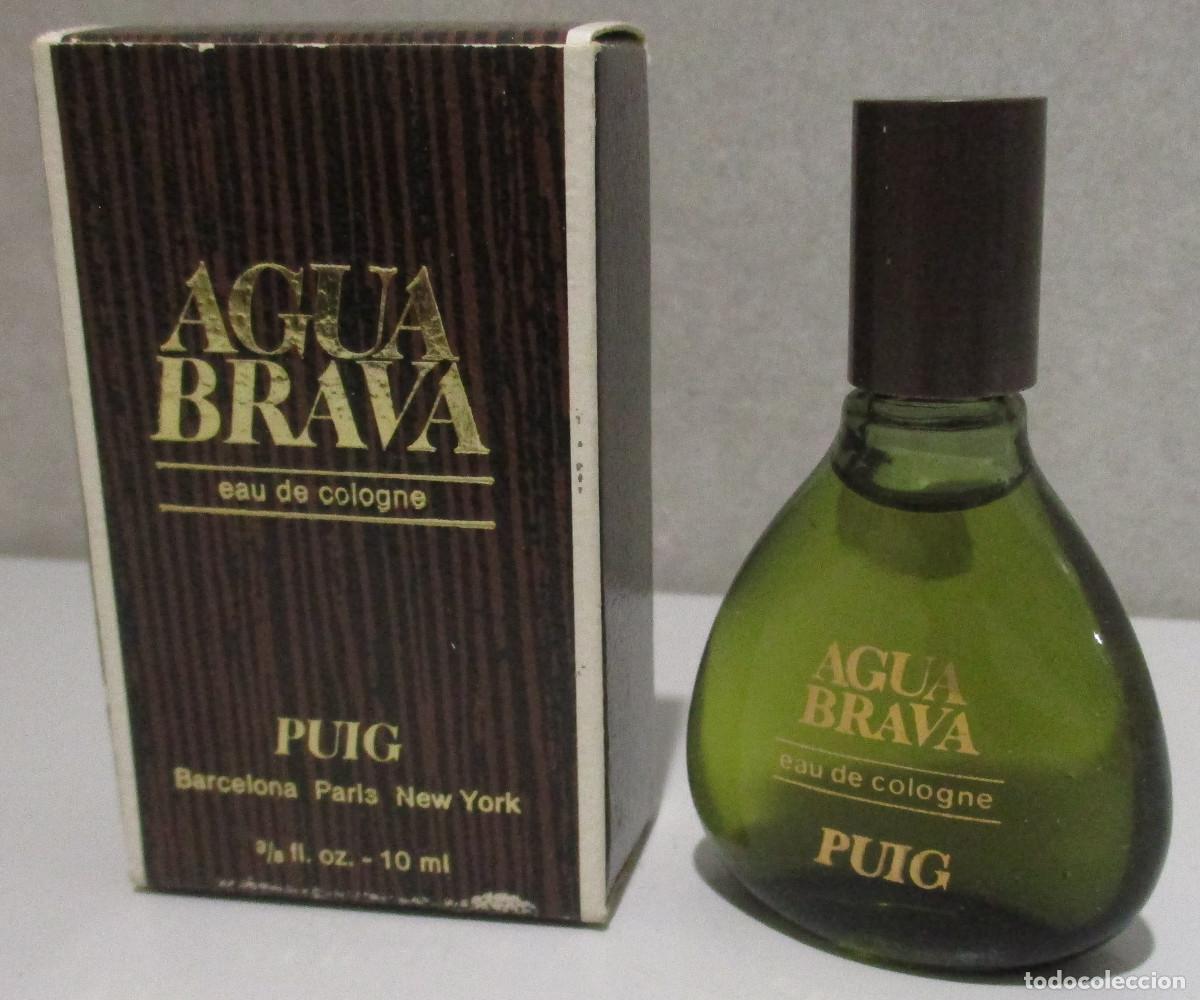 Miniaturas de perfumes antiguos: Frasco colonia eau de toilette, 10 ml. AGUA BRAVA, de Puig, a&ntilde;os 80