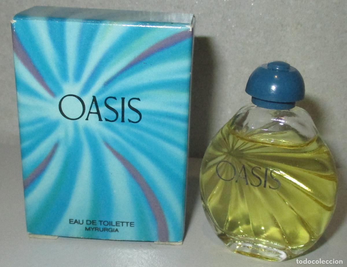Miniaturas de perfumes antiguos: Frasco colonia eau de toilette, 6 ml. aprox., OASIS, de Myrurgia, a&ntilde;os 80