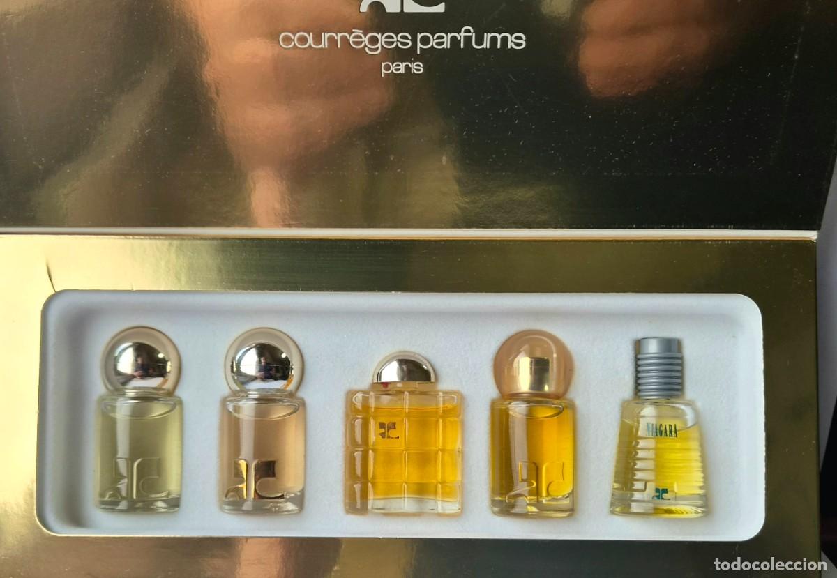 Miniaturas de perfumes antiguos: SET DE MINIATURAS COURR&Eacute;GES-A&ntilde;os 80- 5 x EDT 5 ML