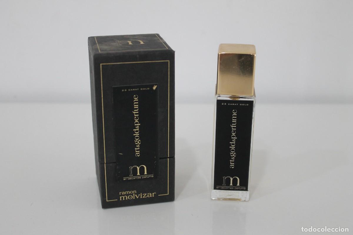 Miniaturas de perfumes antiguos: RAMON MOLVIZAR ART&GOLD&PERFUME CON PARTICULAS DE ORO DE 23 QUILATES