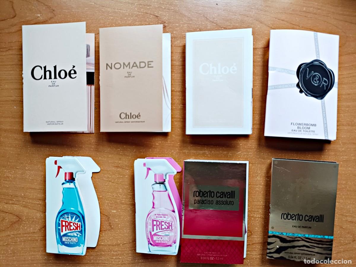 Miniaturas de perfumes antiguos: Lote 8 muestras de perfumes Chlo&eacute; Cavalli Moschino Viktor&Rolf