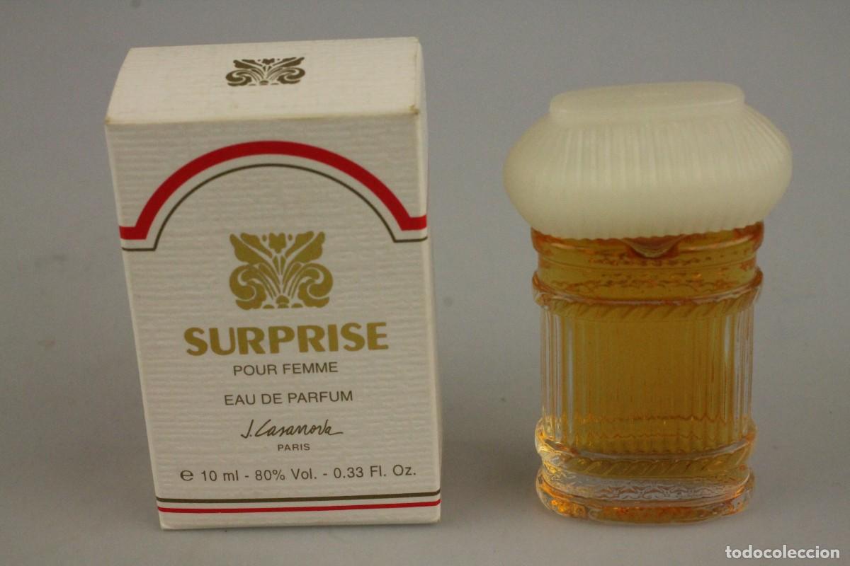 Miniaturas de perfumes antiguos: J. CASANOVA SURPRISE POUR FEMME EDP 10 ml