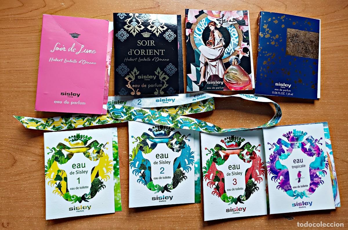 Miniaturas de perfumes antiguos: Lote 8 muestras de perfumes Sisley