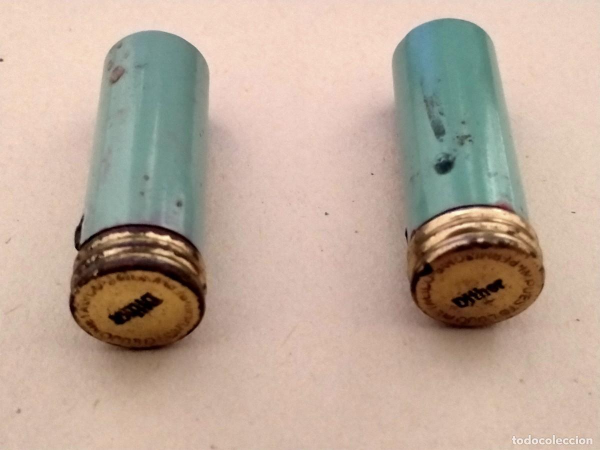 Miniaturas de perfumes antiguos: barras de labios antiguas sin abrir a&ntilde;o 50-60-madrid envoltorio de cobre