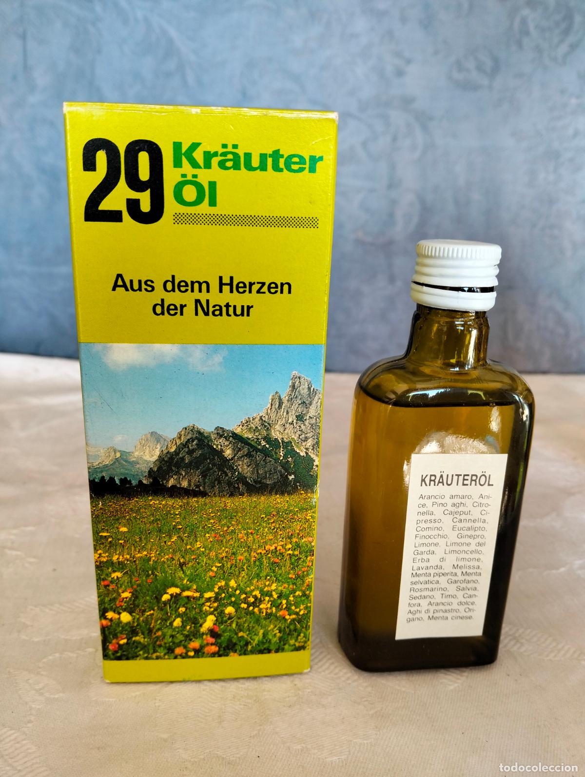 Miniaturas de perfumes antigos: Kr&auml;uter &ouml;l Kr&auml;uter&ouml;l bote frasco loci&oacute;n aus dem Herzen der Natur aceite de hierbas
