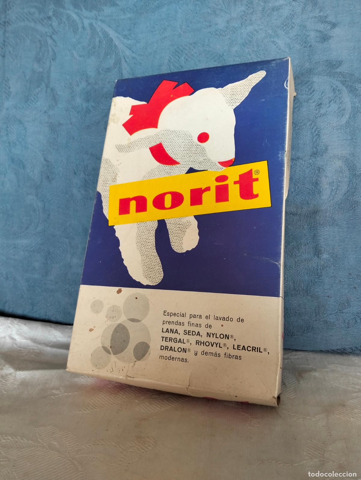 Miniaturas de perfumes antigos: Detergente para la colada Norit borreguito caja paquete de cart&oacute;n jab&oacute;n a&ntilde;os 70-80 sin estrenar
