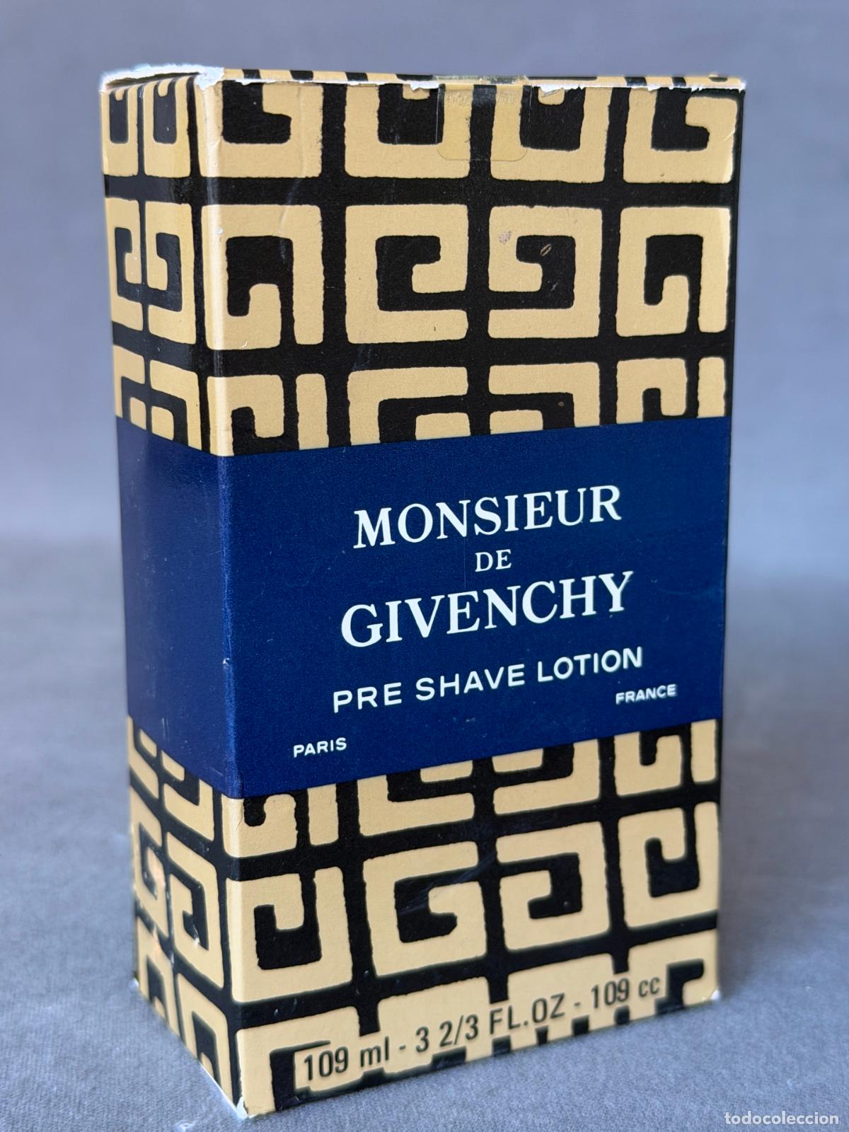 Miniaturas de perfumes antiguos: Vintage Monsieur de Givenchy , pre shave lotion , 109 ml. oz. ref. 5446 , 1970s.