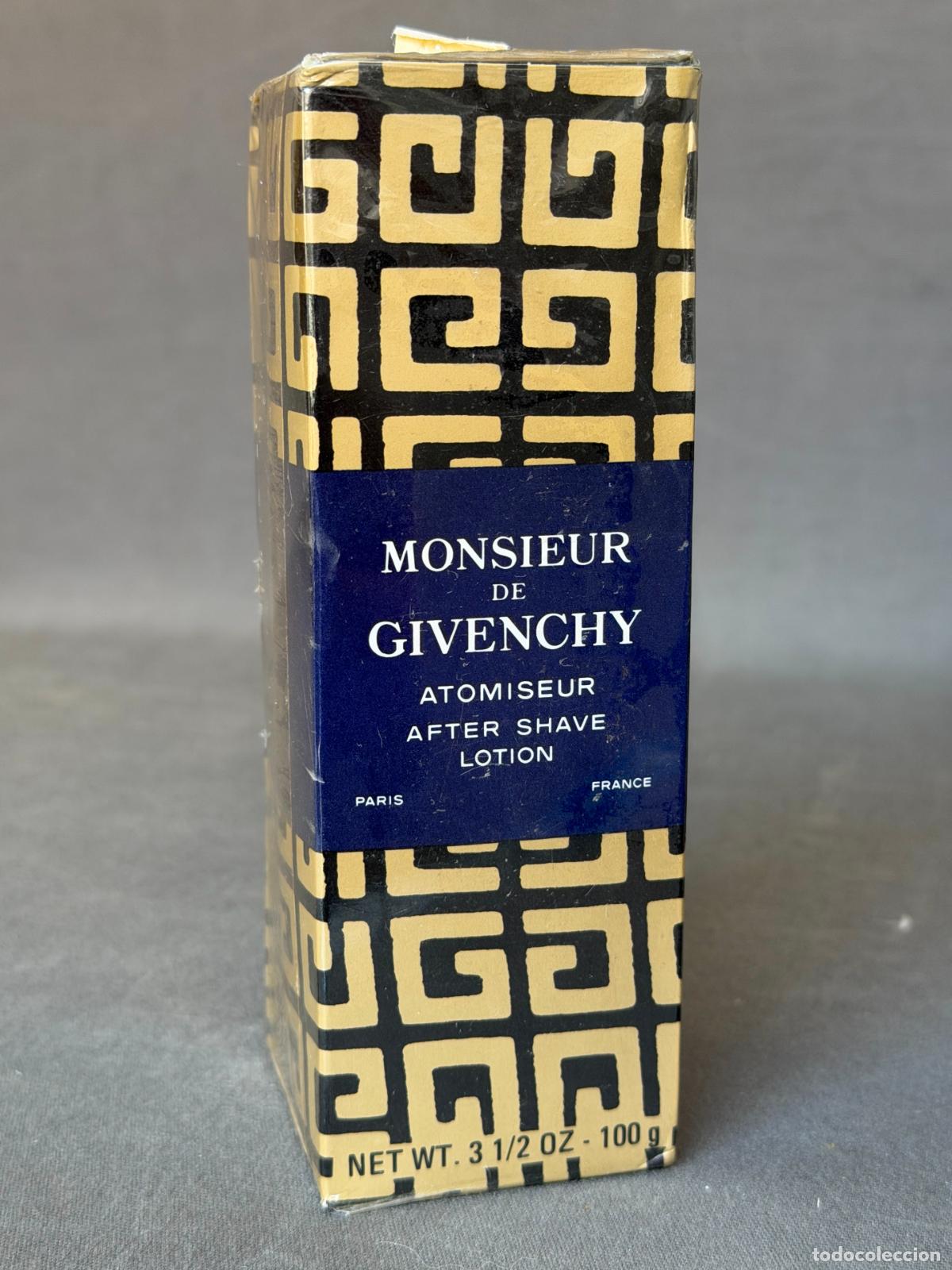 Miniaturas de perfumes antiguos: Vintage Monsieur de Givenchy , atomiseur after shave lotion , 100 g. 3 1/2 oz. ref. 5435 , 1970s.