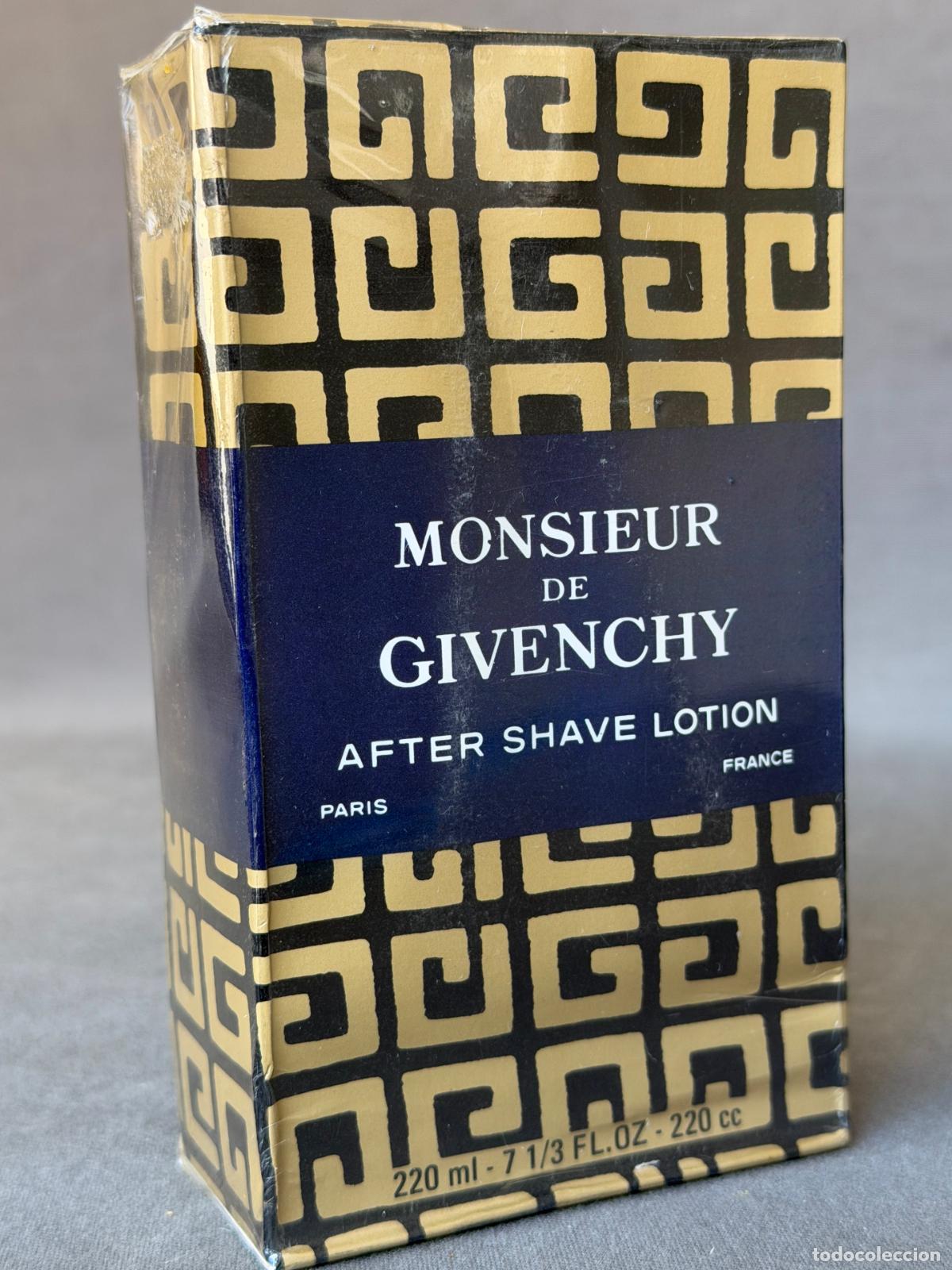 Miniaturas de perfumes antiguos: Vintage Monsieur de Givenchy , after shave lotion , 220 cc. 7 1/3 oz. ref. 5427 , 1970s.