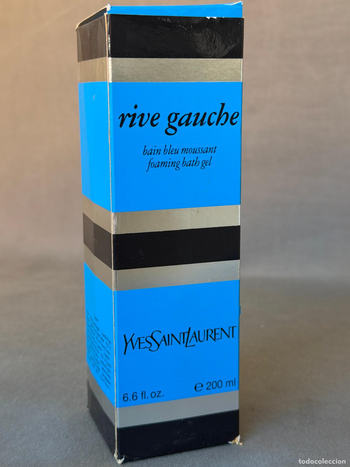 Miniaturas de perfumes antiguos: Vintage rive gauche de Yves Saint Laurent, bain bleu , 200 ml, nuevo , 1980s.