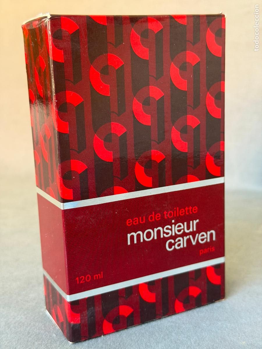 Miniaturas de perfumes antiguos: Vintage Monsieur Carven , eau de toilette , 120 ml. ref. 1729 , 1980s.