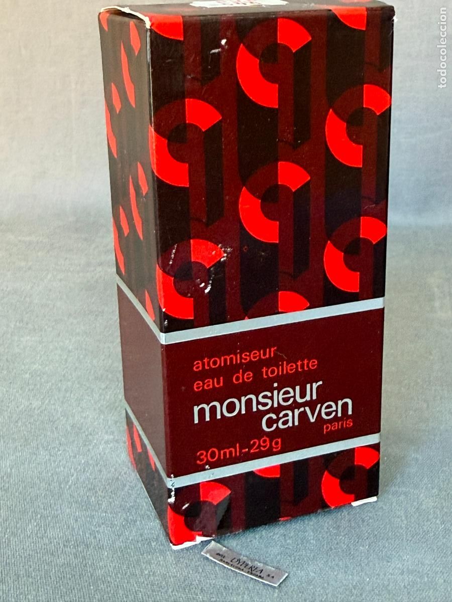 Miniaturas de perfumes antiguos: Vintage Monsieur Carven ,atomiseur eau de toilette , 30 ml. 29g. ref. 1741 , 1980s.