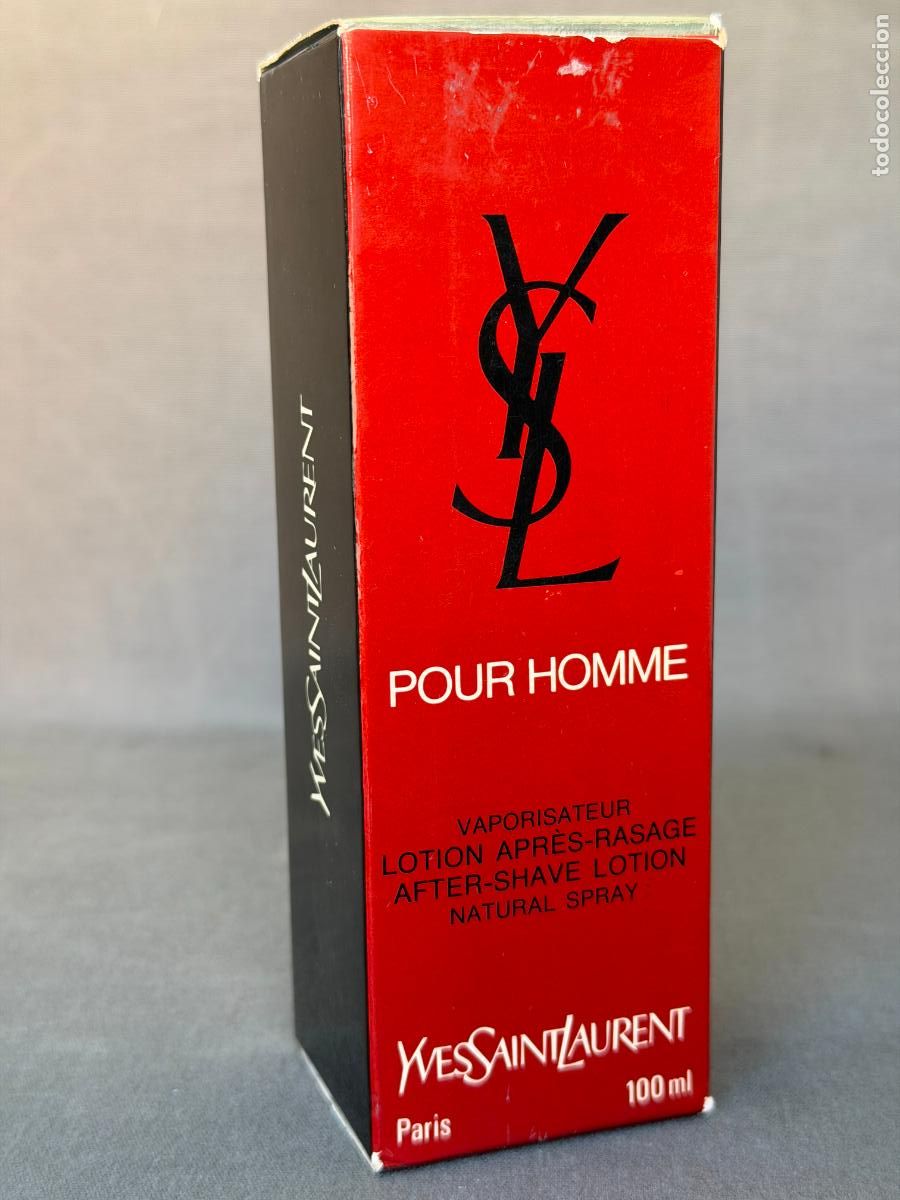 Miniaturas de perfumes antiguos: Vintage pour homme de Yves Saint Laurent, vaporisateur lotion apr&eacute;s rasage , 100 ml, nuevo , 1980s.