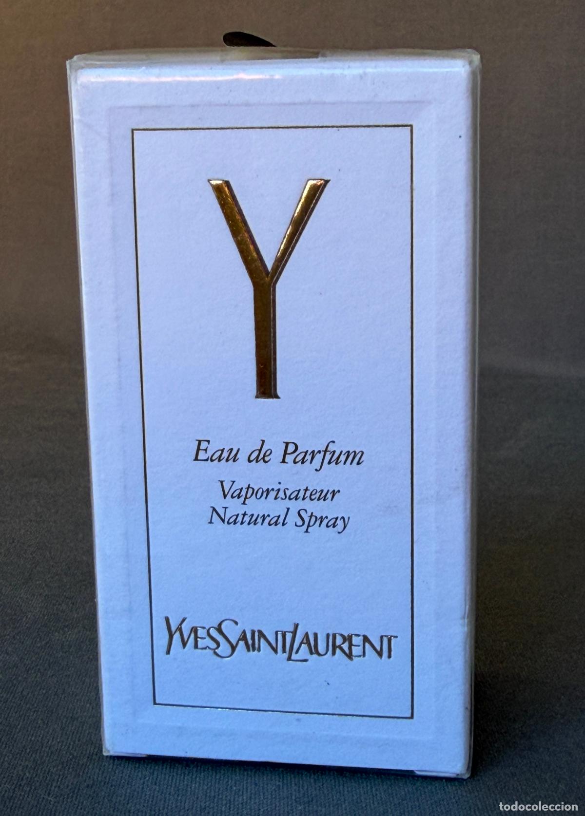 Miniaturas de perfumes antiguos: Vintage Y de Yves Saint Laurent, eau de parfum , vaporisateur , 50 ml, nuevo , de 1988 aprox.
