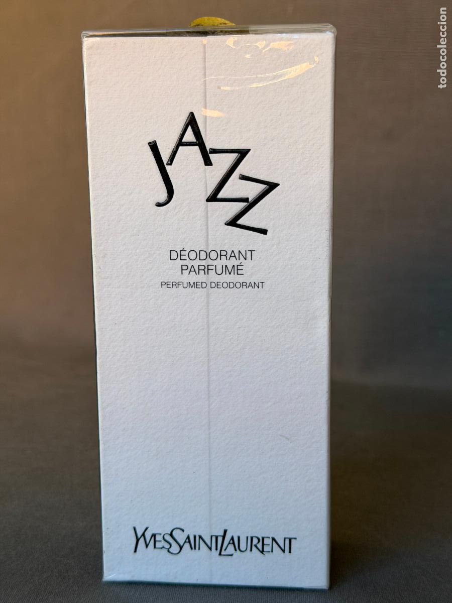 Miniaturas de perfumes antiguos: Vintage Jazz de Yves Saint Laurent, d&eacute;odorant parfum&eacute; , 100 ml, nuevo , de 1988 aprox.