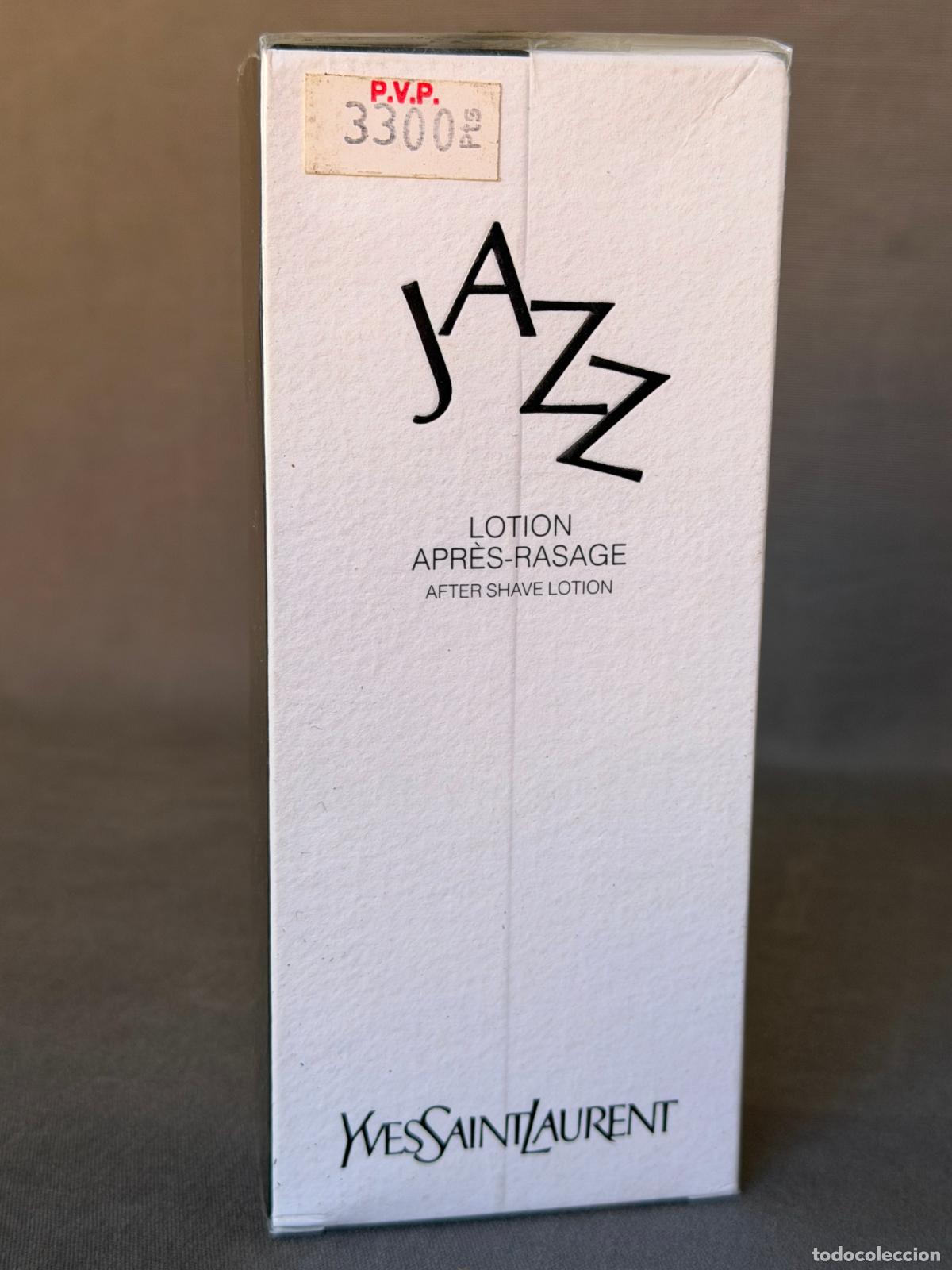 Miniaturas de perfumes antiguos: Vintage Jazz de Yves Saint Laurent, lotion apr&eacute;s rasage , 100 ml, nuevo , de 1990 aprox.