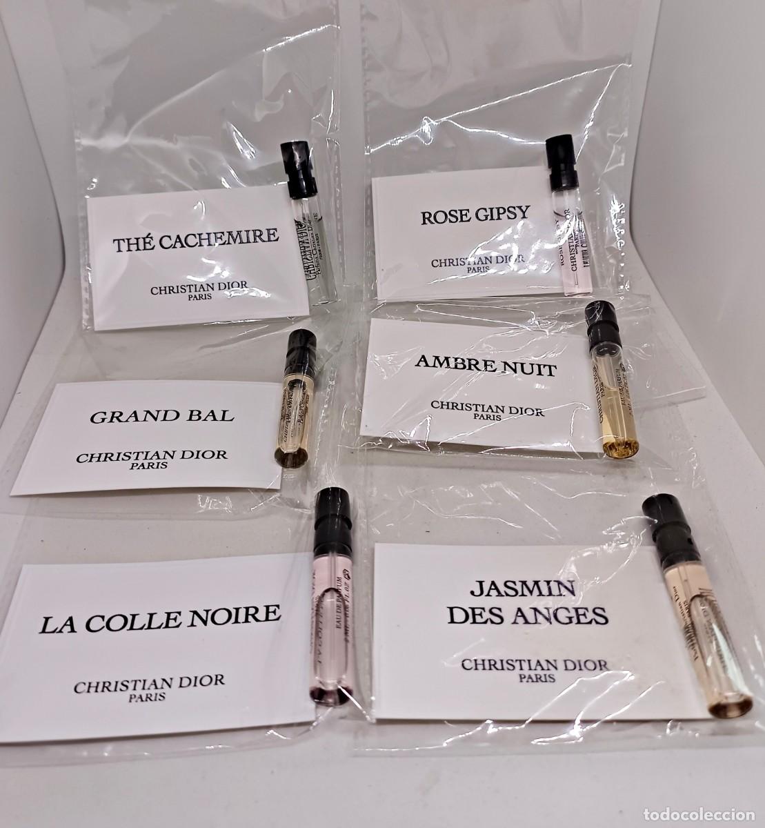 Miniaturas de perfumes antiguos: Lote muestras Dior Priv&eacute;e con tarjetas