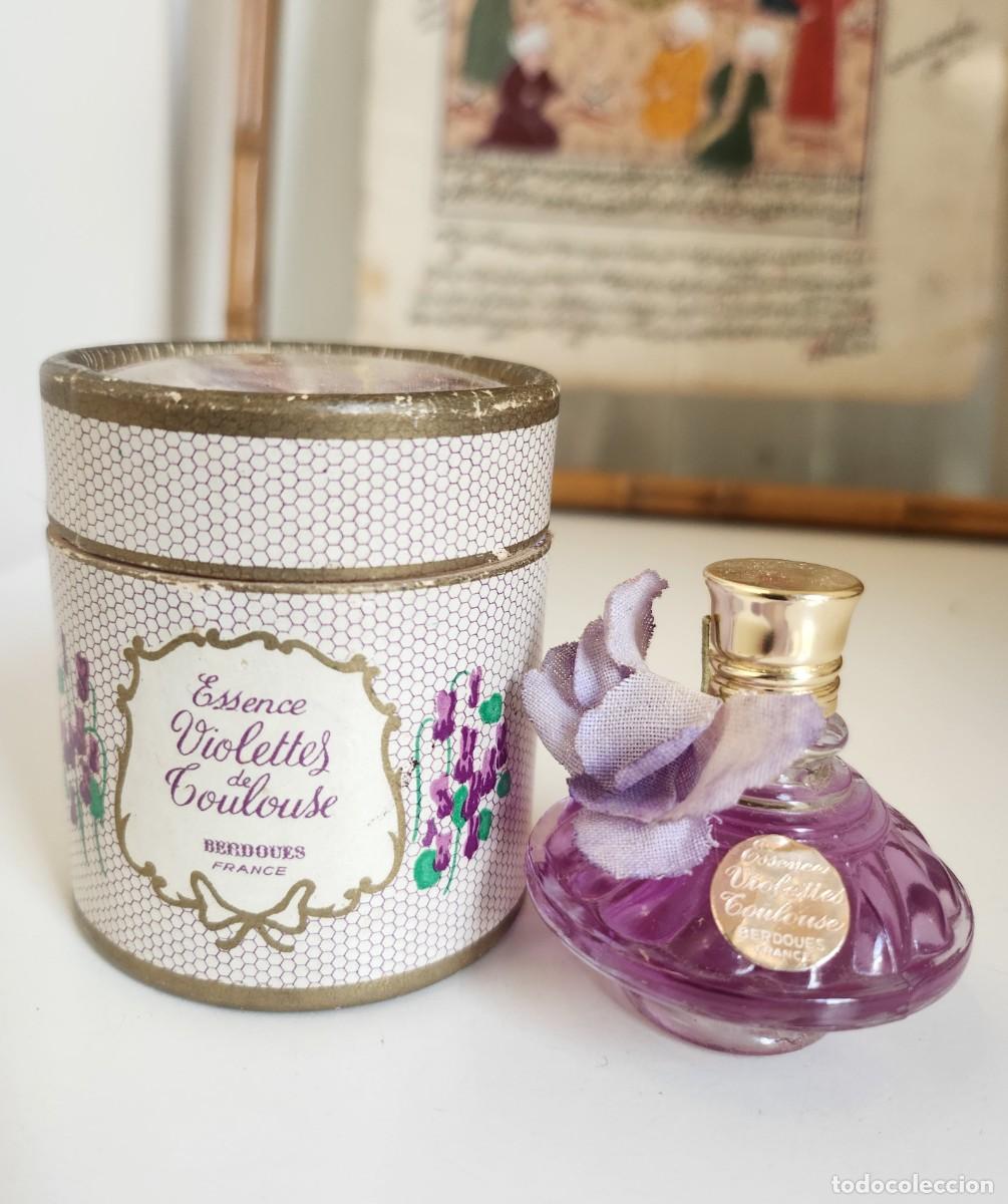 Miniaturas de perfumes antiguos: VIOLETTES DE TOULOSE, ESSENCE, de BERDOUES. MINIATURA